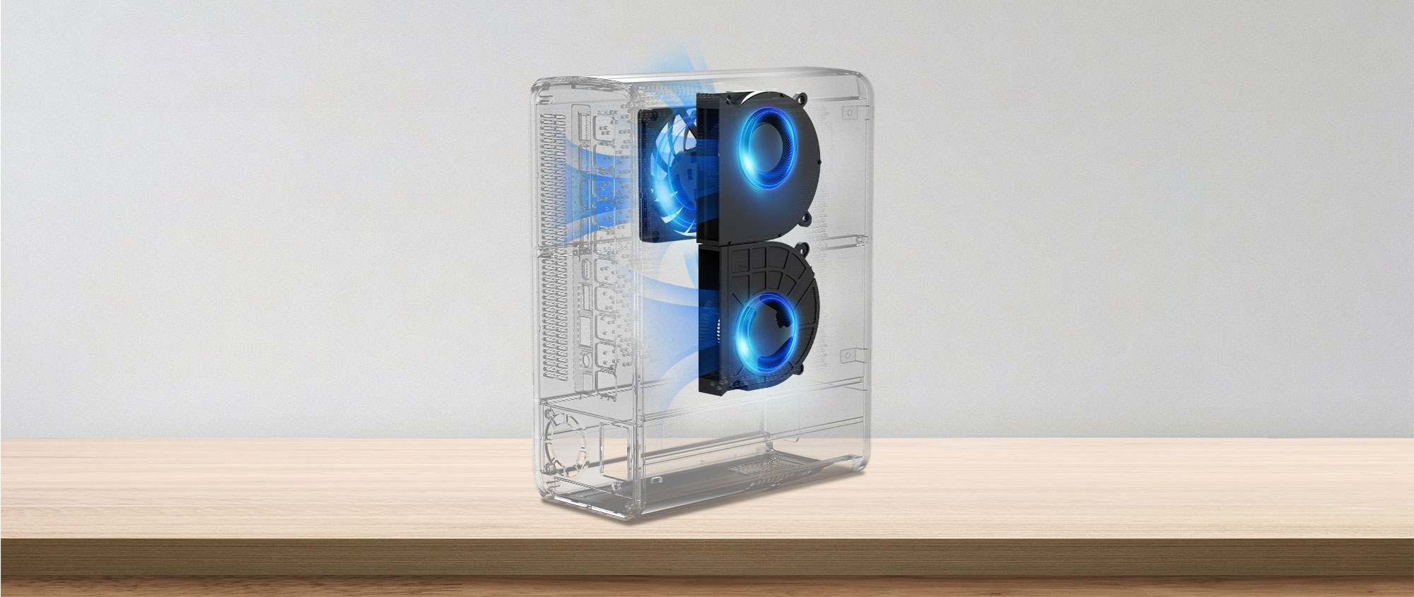 MSI Frozr AI Pro triple-fan cooling inside the PRO MAX EDGE AI+ 11M 4-liter chassis
