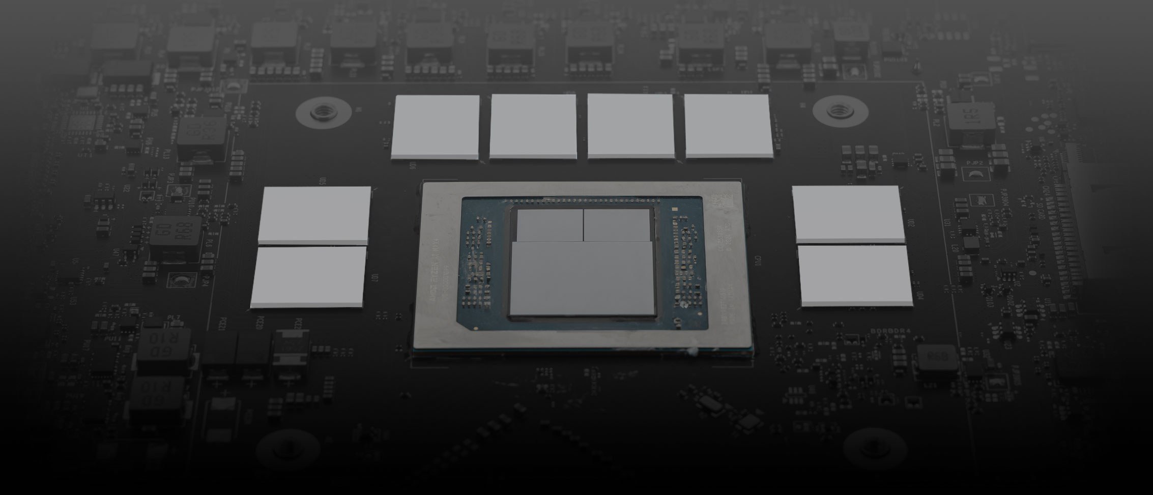 AMD Ryzen AI Max+ 395 SoC surrounded by LPDDR5X-8000 unified memory packages in the MSI PRO MAX EDGE AI+ 11M
