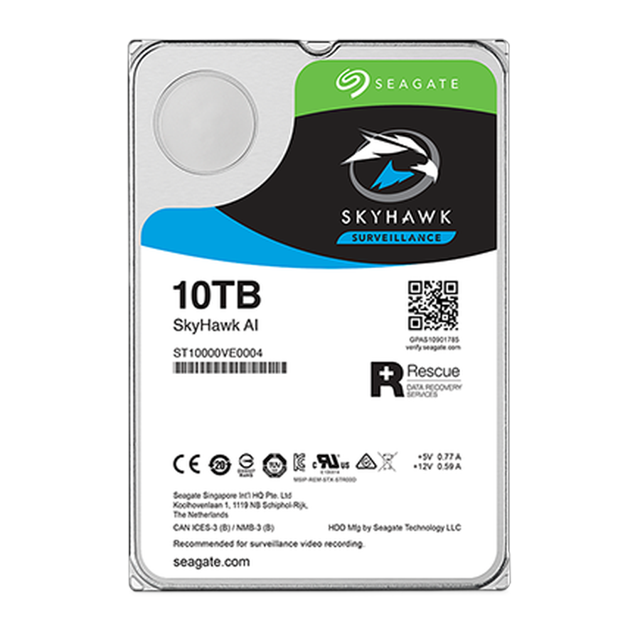 Seagate SkyHawk AI 10TB 3.5-inch surveillance hard drive