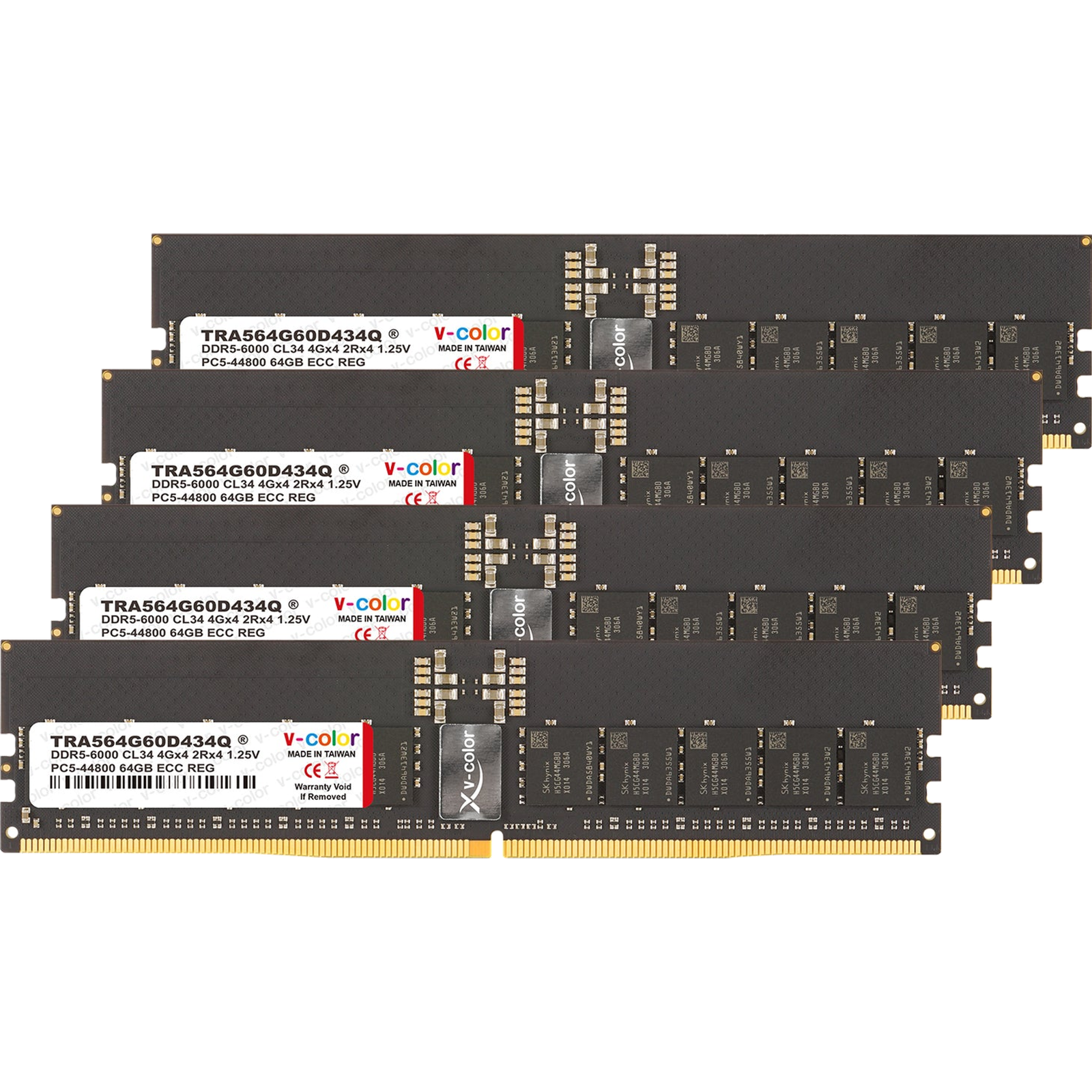 V-Color OC RDIMM DDR5-6000 256GB (64GBx4) Kit — AMD TRX50 (EXPO)
