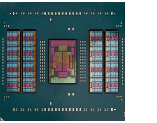 AMD EPYC 9575F 5th Gen EPYC 9005 processor, socket SP5 package with the Zen 5 compute dies exposed