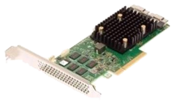 Broadcom MegaRAID 9560-16i tri-mode PCIe 4.0 x8 RAID controller card, angled view