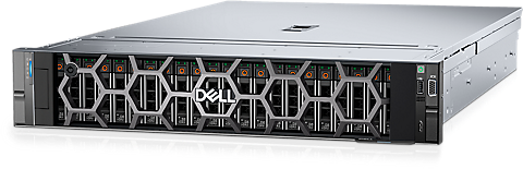 Dell PowerEdge R760 2U two-socket rack server, angled front view of the chassis