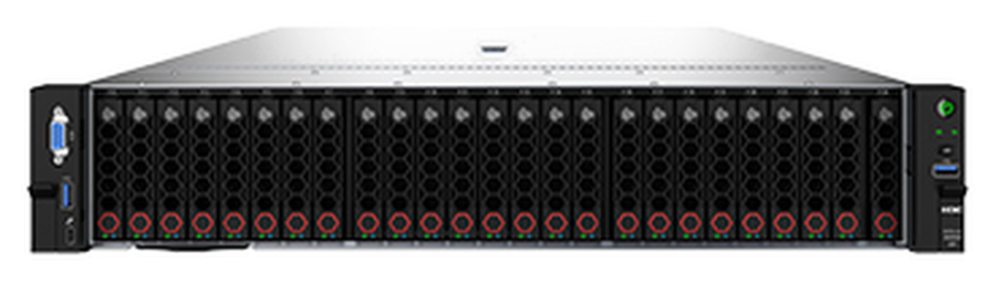 H3C UniServer R4900 G5 2U two-socket rack server, front view of the 25-bay chassis