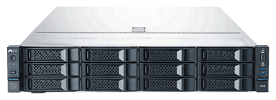 Inspur NF5280M6 2U two-socket rack server, front view of the 12-bay chassis