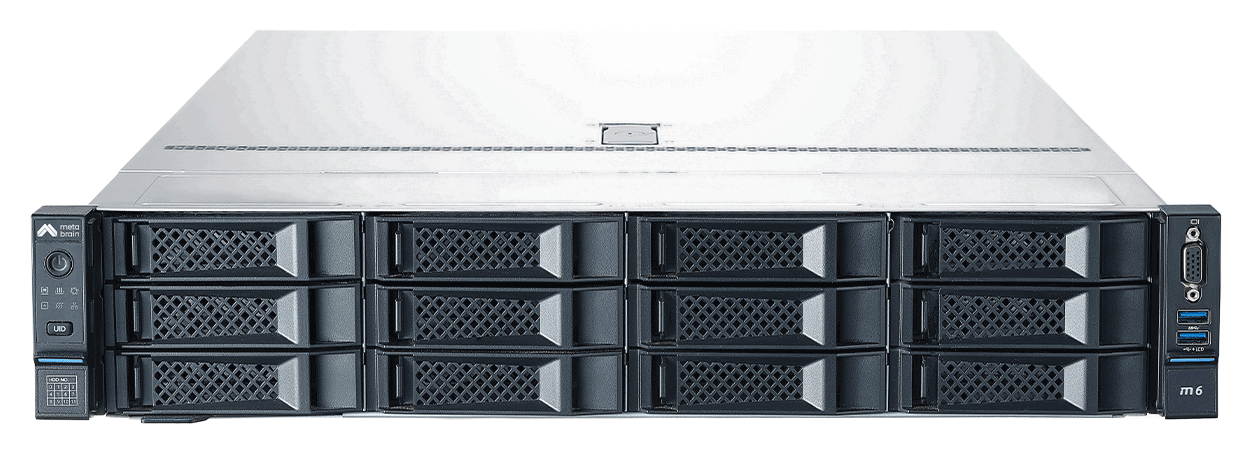 Inspur NF5280M6 2U two-socket rack server, front view of the 12-bay chassis