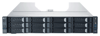 Inspur NF5280M6 2U two-socket rack server, front view of the 12-bay chassis