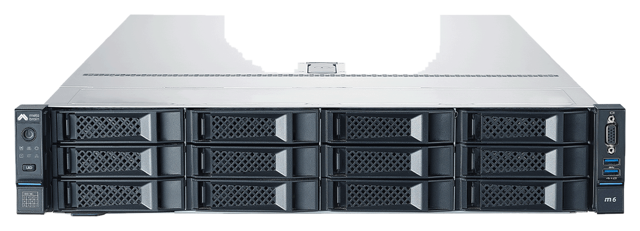 Inspur NF5280M6 2U two-socket rack server, front view of the 12-bay chassis