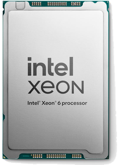 Intel Xeon 6517P processor, Intel Xeon 6 FCLGA4710 package, top view of the integrated heat spreader