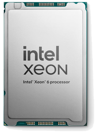 Intel Xeon 6517P processor, Intel Xeon 6 FCLGA4710 package, top view of the integrated heat spreader