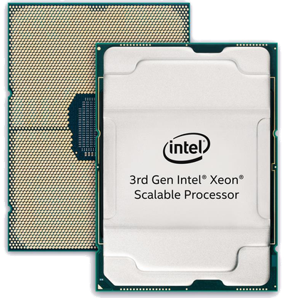 Intel Xeon Gold 6326 3rd Gen Xeon Scalable processor, FCLGA4189 package shown face and pin side