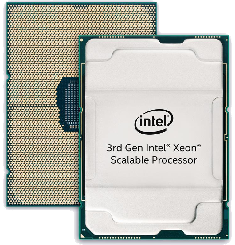 Intel Xeon Gold 6326 3rd Gen Xeon Scalable processor, FCLGA4189 package shown face and pin side