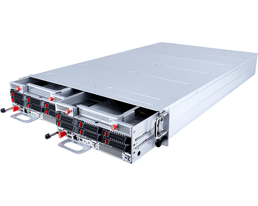 MSI CD270-S4051-X2 2u2n (eia 19") core compute product photo showing the front of the chassis