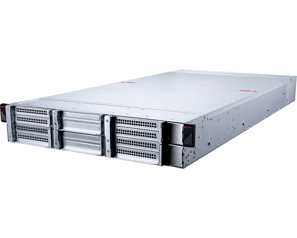 MSI CG290-S3063 2u rackmount gpu server product photo showing the front of the chassis