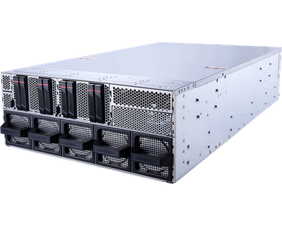 MSI CG481-S6053 4u rackmount gpu server product photo showing the front of the chassis