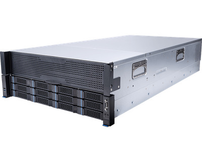 MSI G4201 4u rackmount gpu server product photo showing the front of the chassis