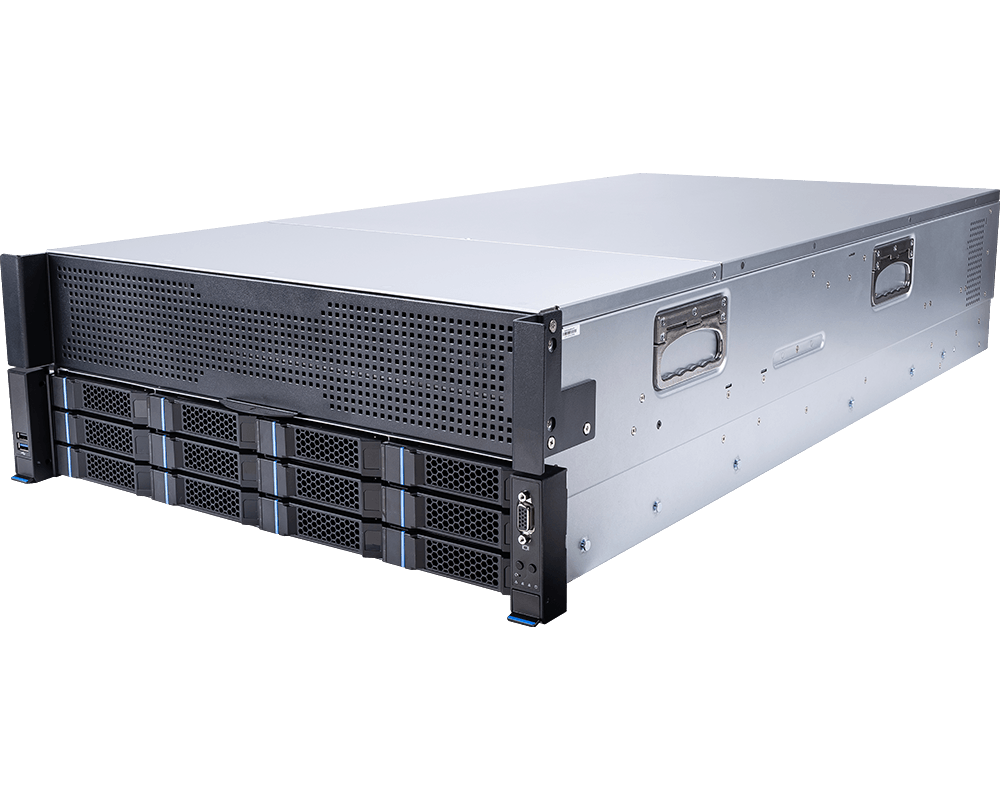 MSI G4201 4u rackmount gpu server product photo showing the front of the chassis